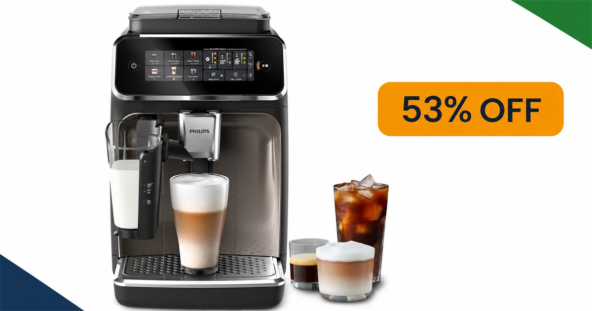 Philips 3300 Series LatteGo bean-to-cup coffee machine