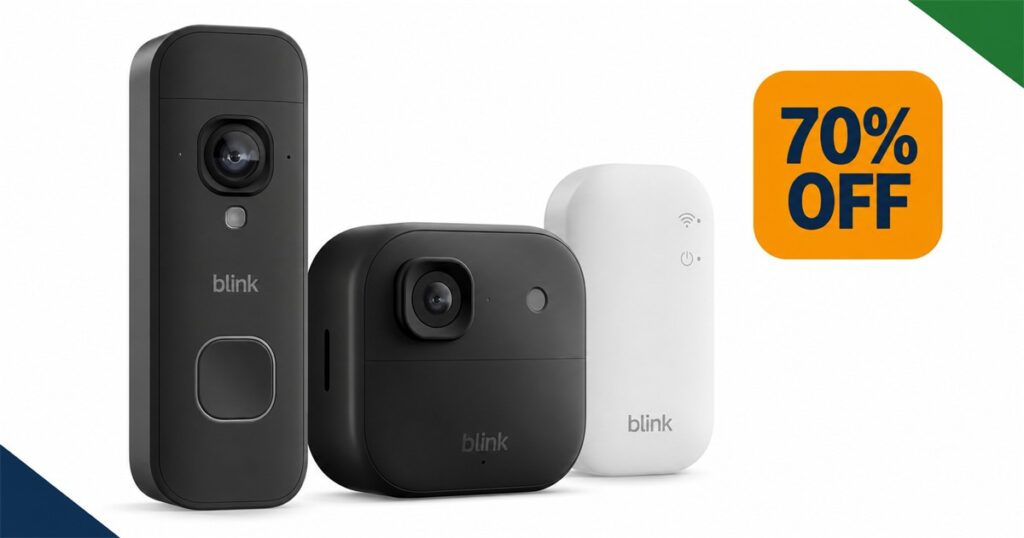 Blink Outdoor 2K+ camera, Battery Doorbell 2K+ and Sync Module Core