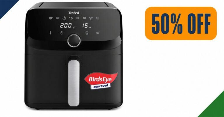 Black Tefal Easy Fry Mega 7.5L air fryer