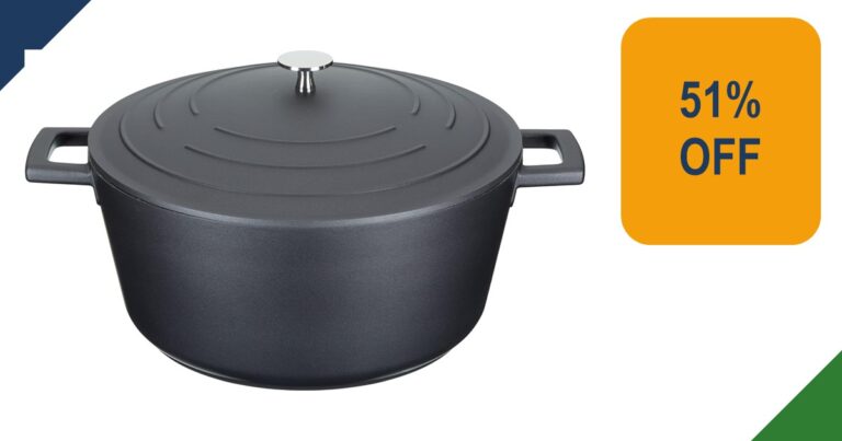 Black MasterClass 5L cast aluminium casserole dish with lid