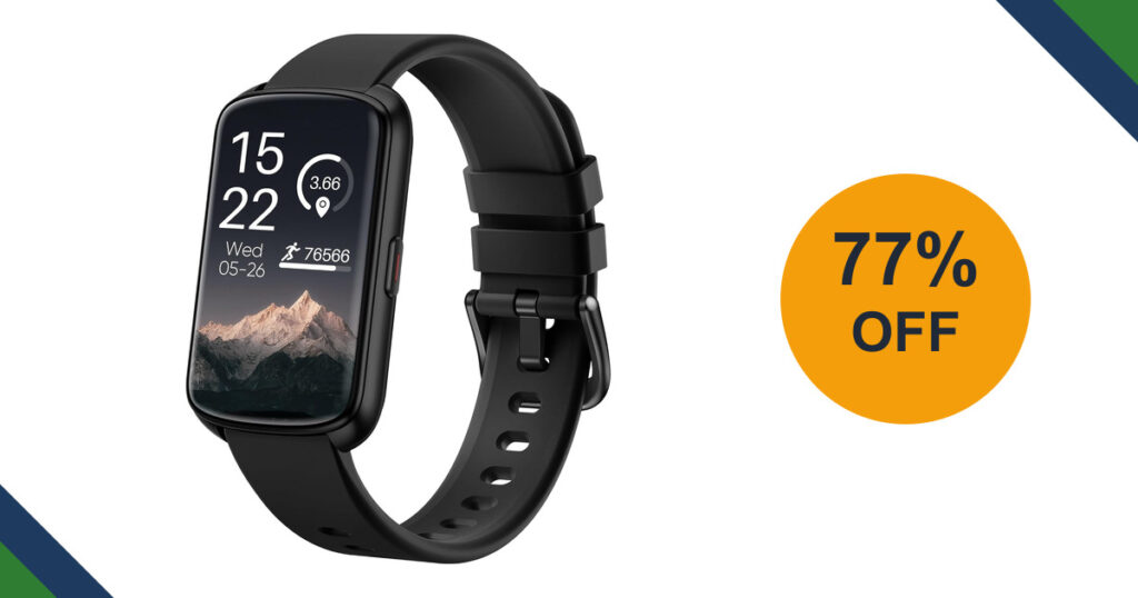 Black RLQA fitness tracker smart watch