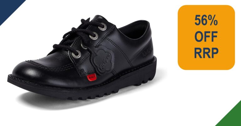 Black Kickers Kick Lo leather lace-up shoe with rubber sole